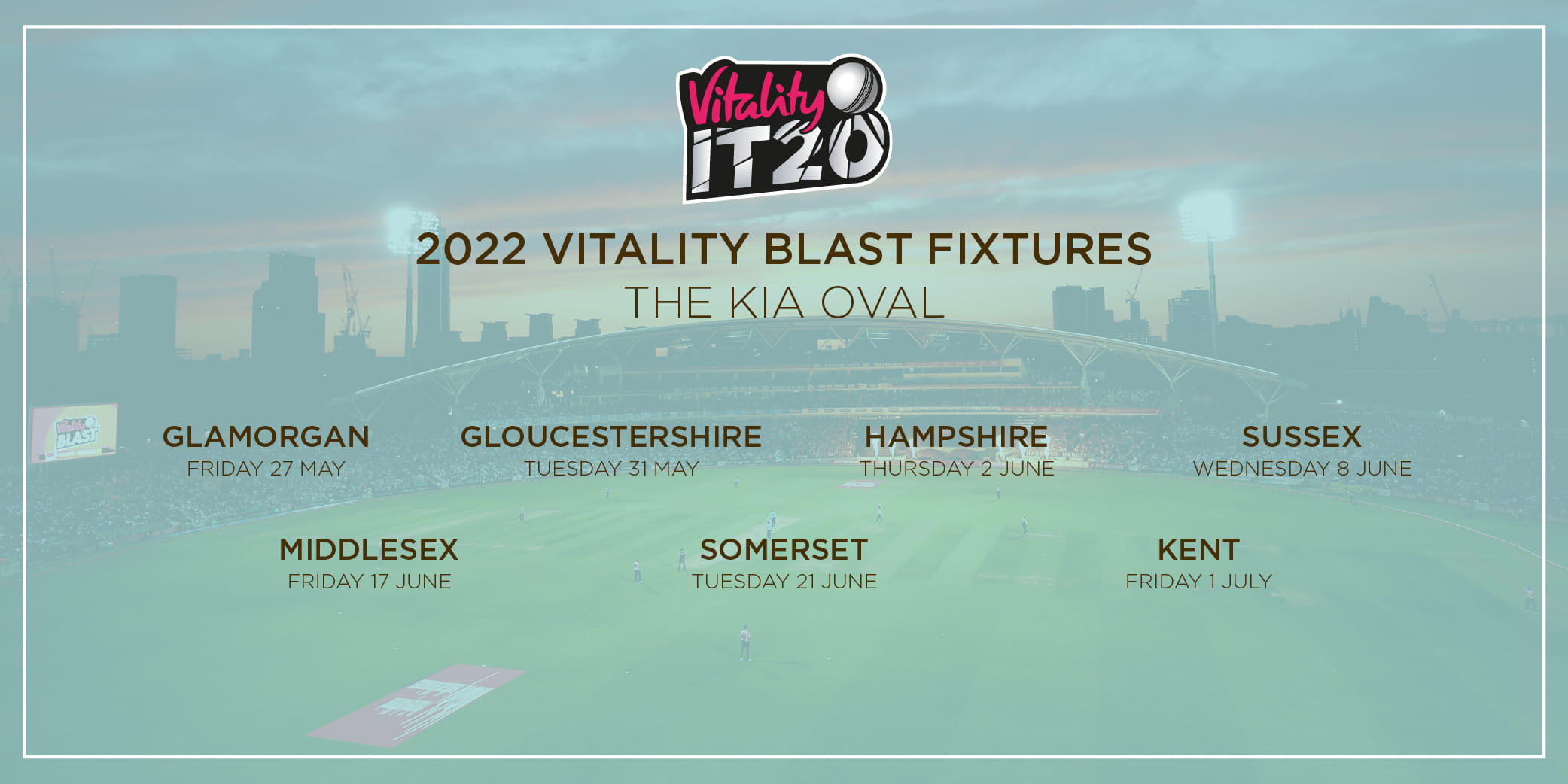 Kia Oval Vitality Blast Graphics