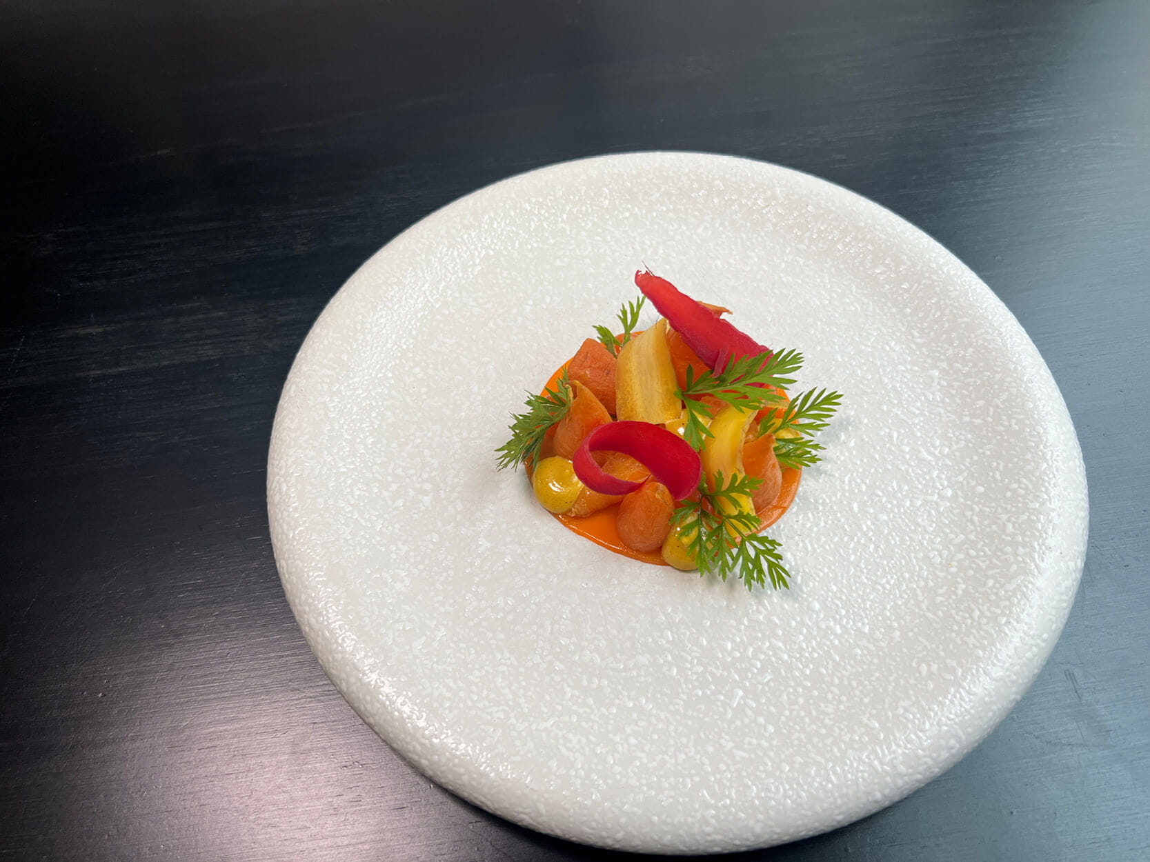 Lobster tomato salad created by chef and tv personality Glynn Purnell who will cook at Edgbaston Stadium in the Warwickshire Suite in 2024