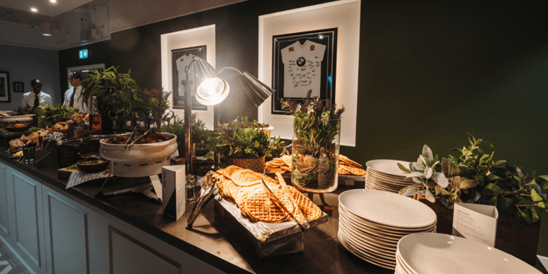 Grazing stadium in Allianz Suite at Allianz Stadium Twickenham