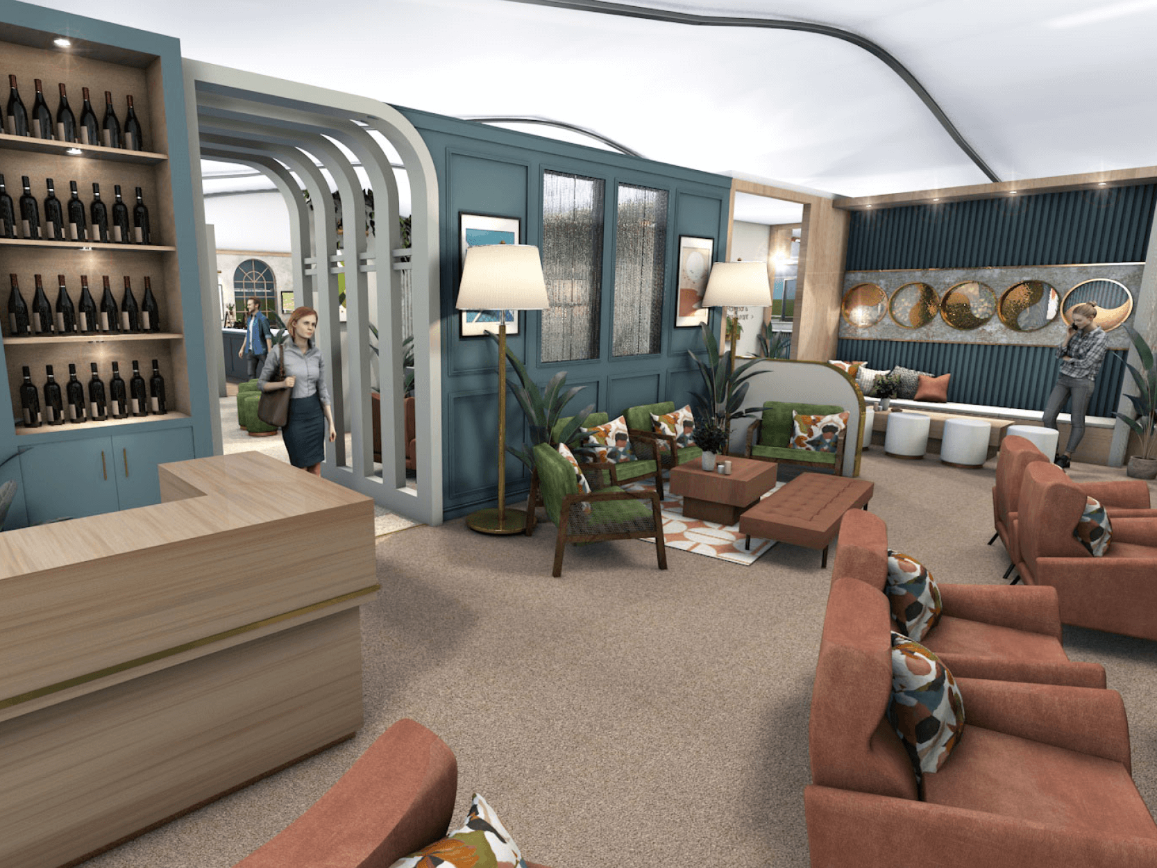 The View hospitality space at the Queen's Club tennis tournament lounge area