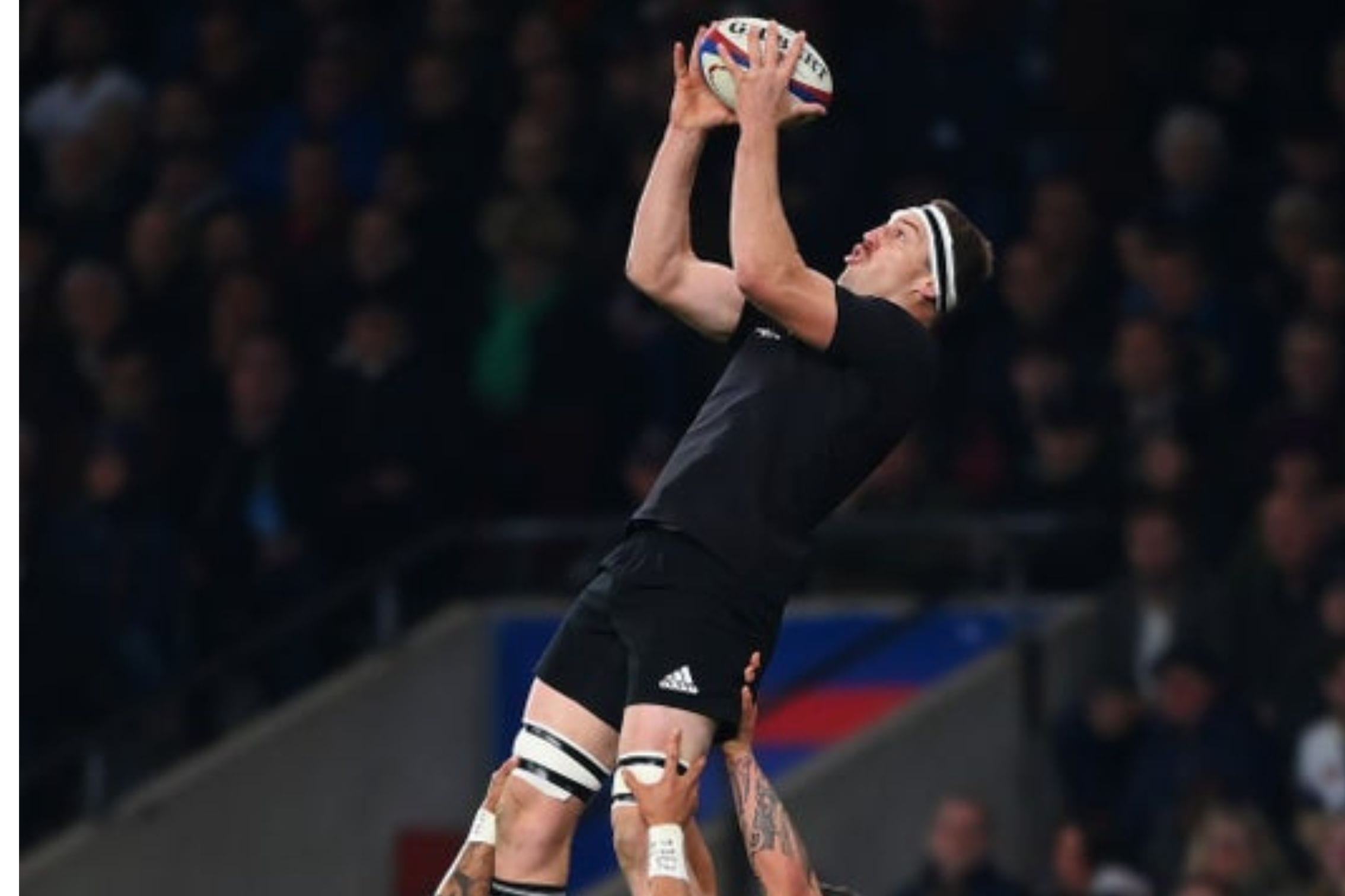 All blacks, New Zealand, play England at Twickenham Stadiun