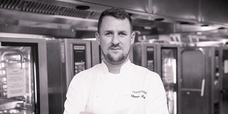 Thomas Rhodes, head chef at Allianz Stadium, Twickenham