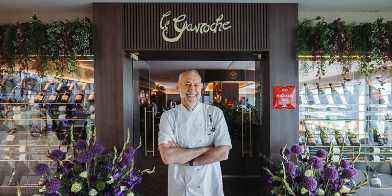 Michel Roux Jr at Le Gavroche restaurant at The Championships Wimbledon