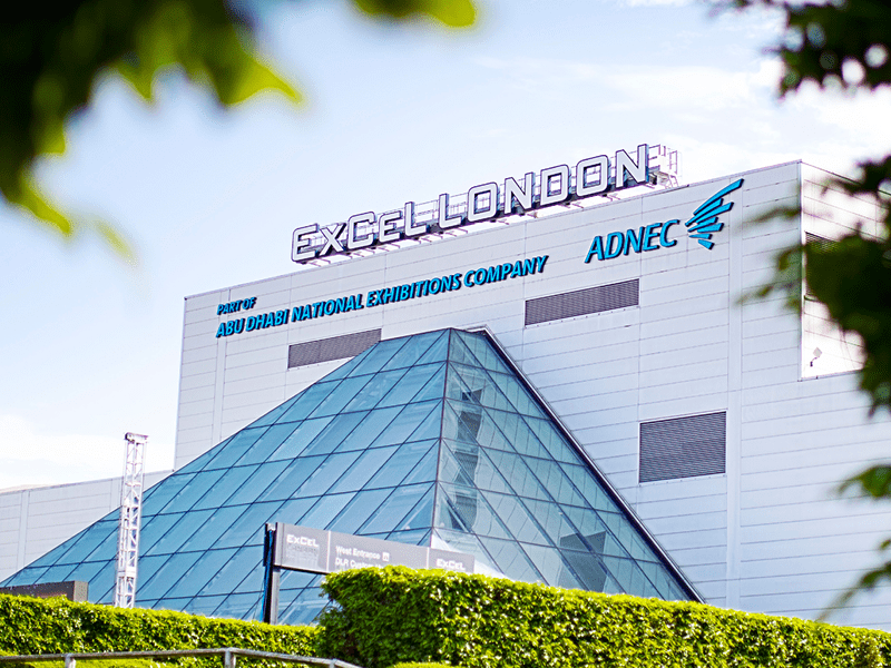 front on entrance view of excel london