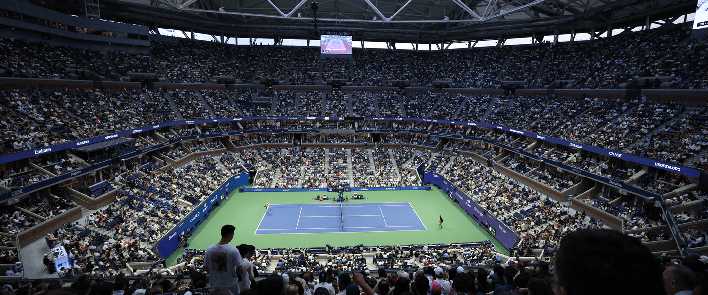The US Open arena at Billie Jean King Stadium