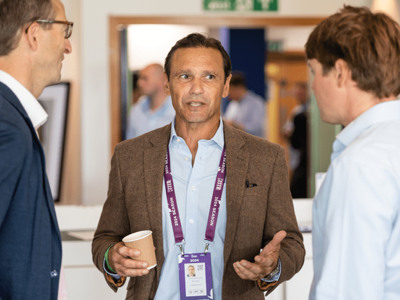 Mark Ramprakash guest speaker in the 1882 Club at Edgbaston Stadiun with Keith Prowse
