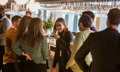 Guests Networking at Twickenham Stadium