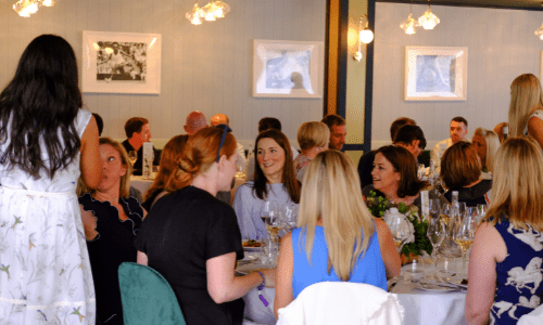 hospitality guests at Rosewater Pavilion, Wimbledon