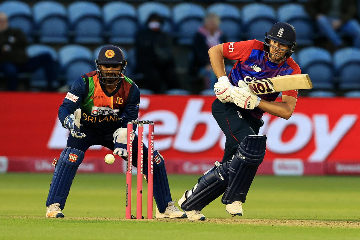 Dawid Malan batting against Sri Lanka in a T20