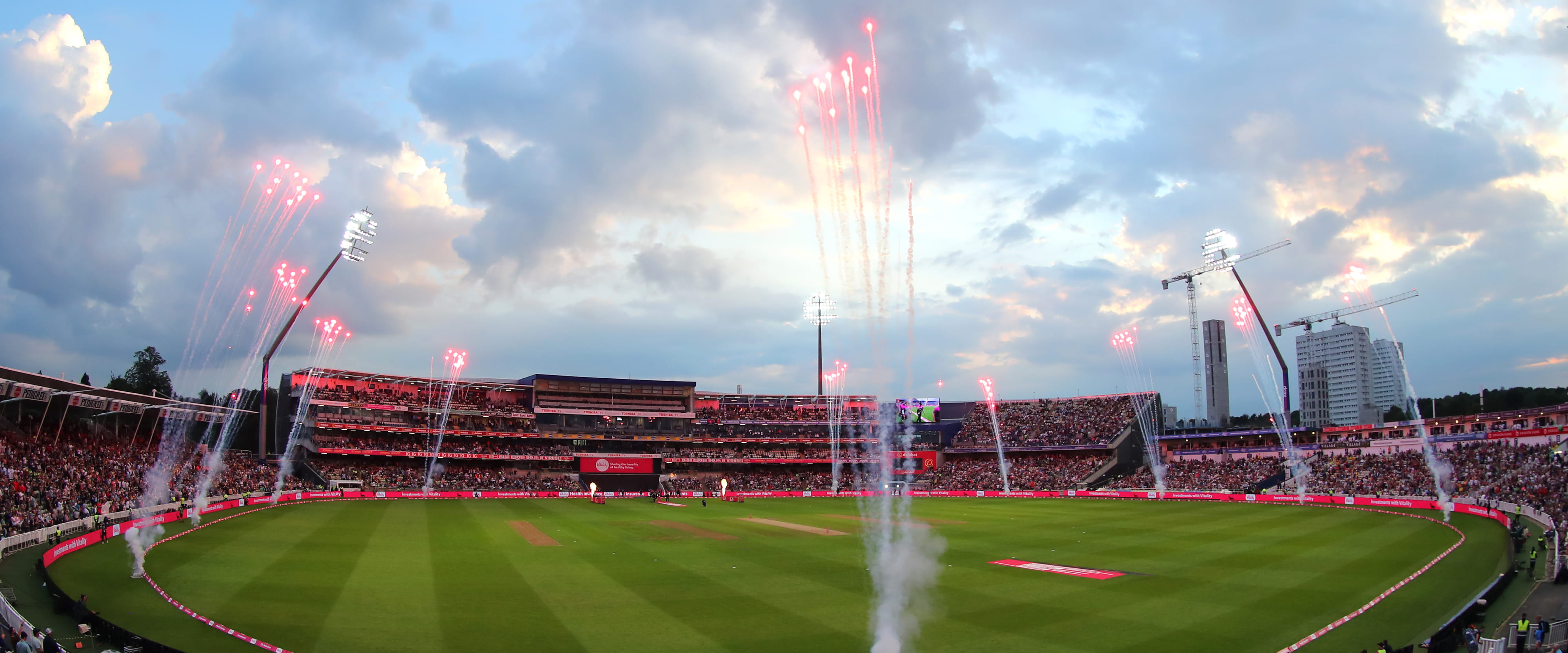 Edgbaston with fireworks
