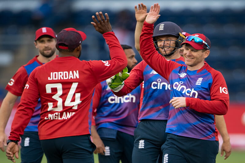 England cricket team in an IT20 match