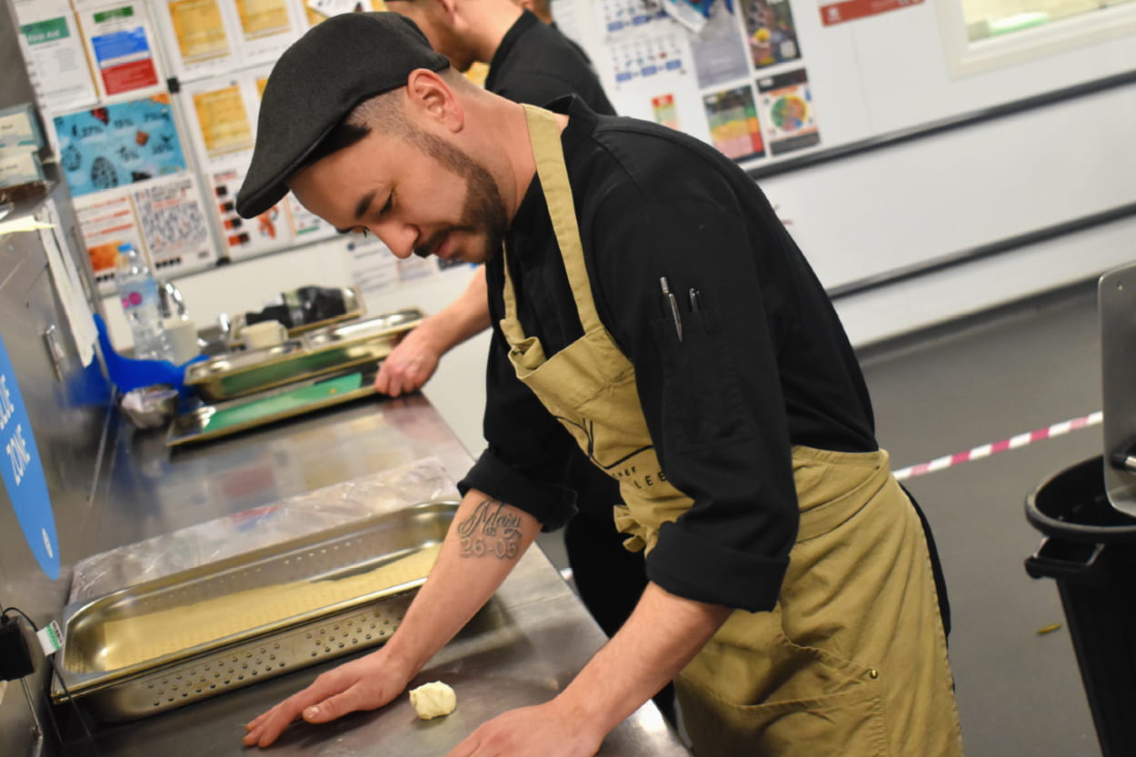 Masterchef the professionals winner Dan Lee cooking at Edgbaston cricket ground