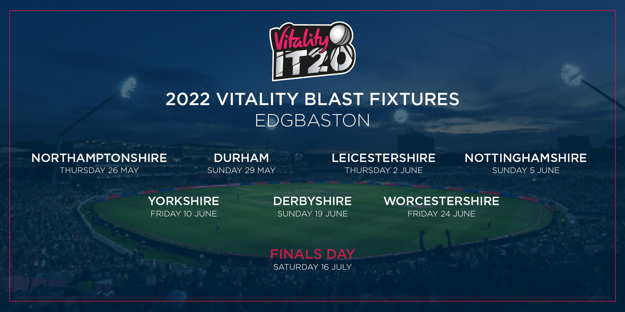Edgbaston Vitality Blast Graphics