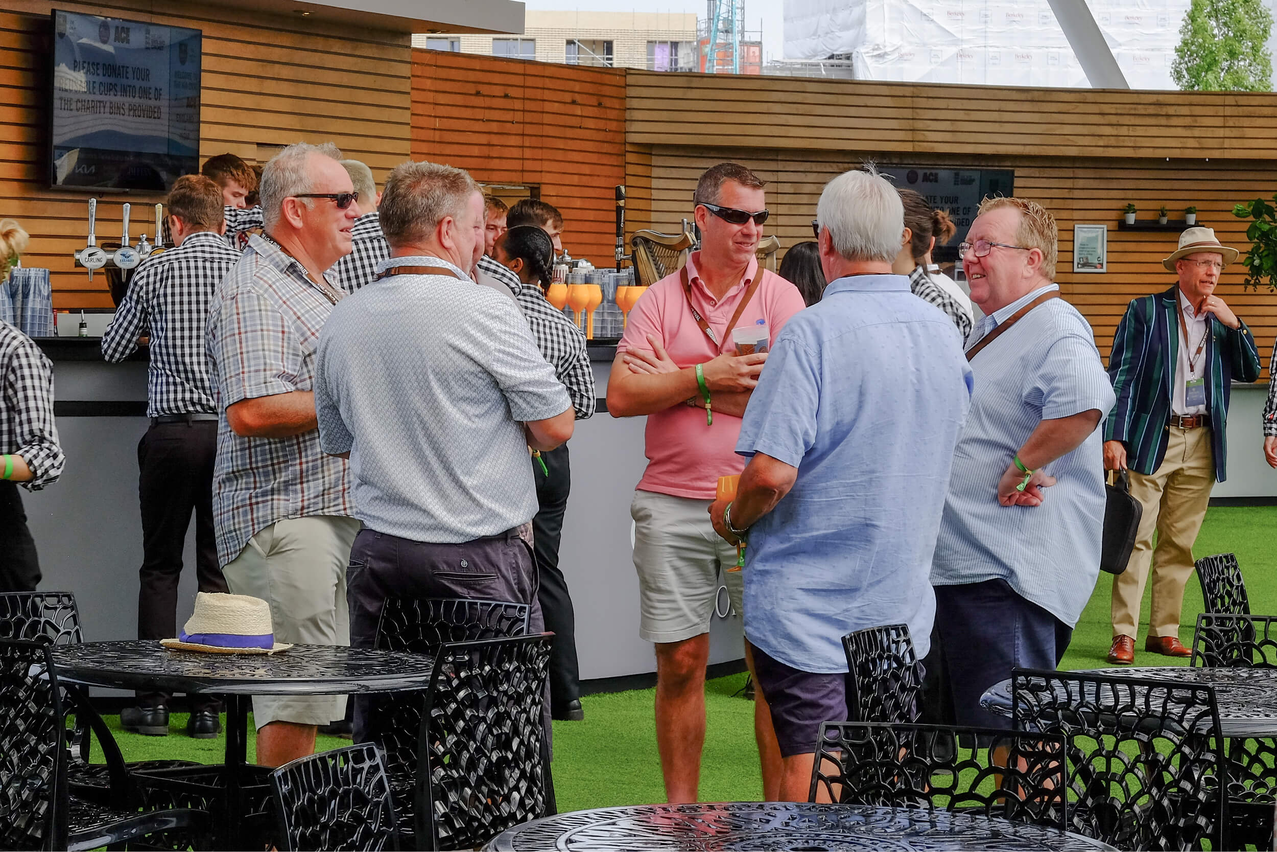 Guests enjoying hospitality at The Kia Oval