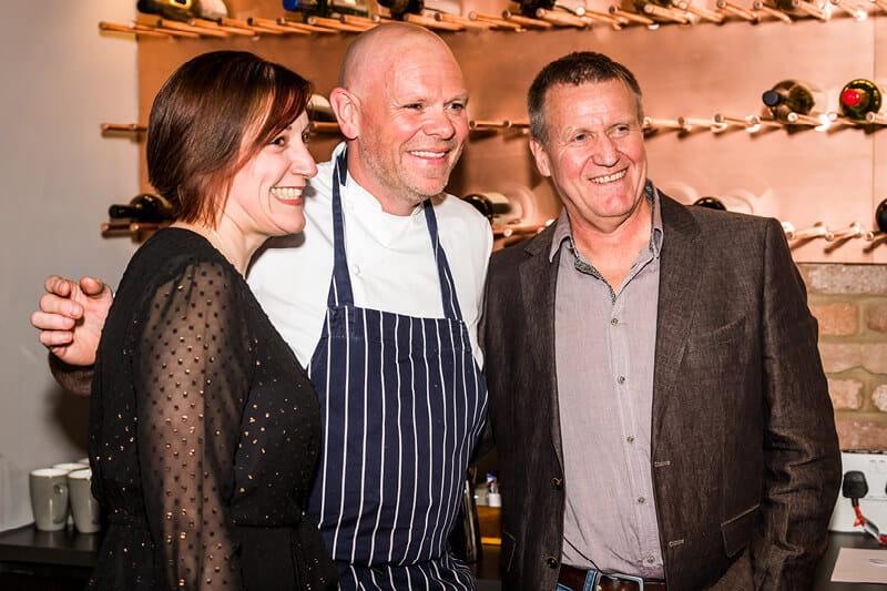 Chef Tom Kerridge in The Lock hospitality facility at Twickenham Stadium