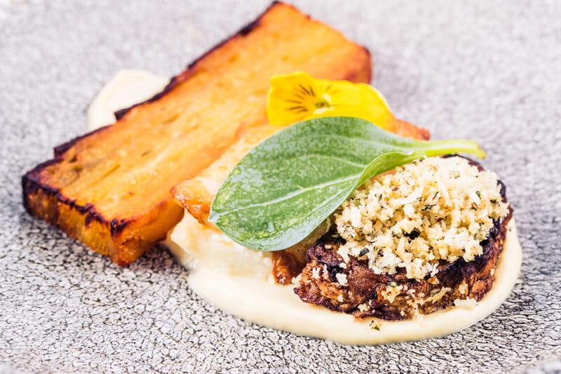 Fine dining food served at a hospitality event