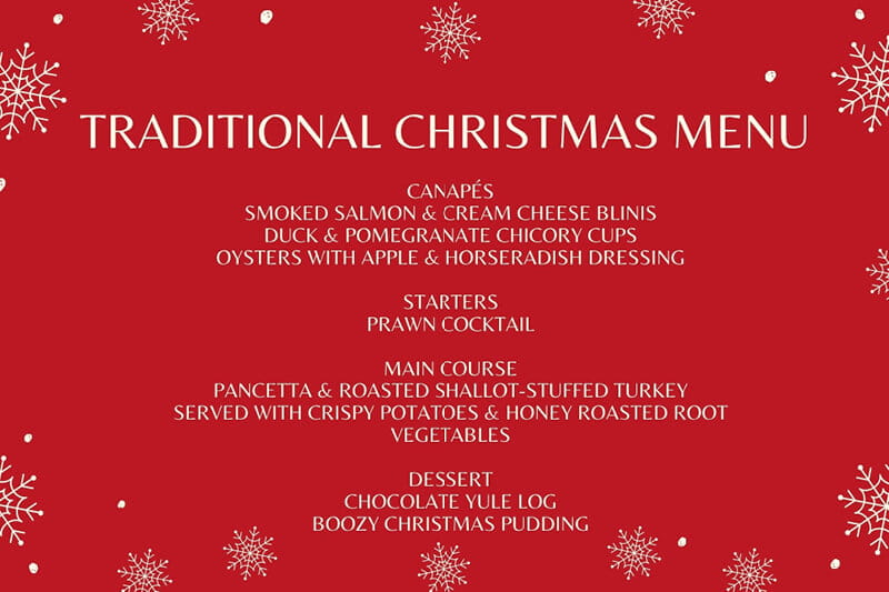 Traditional Christmas Menu inspiration