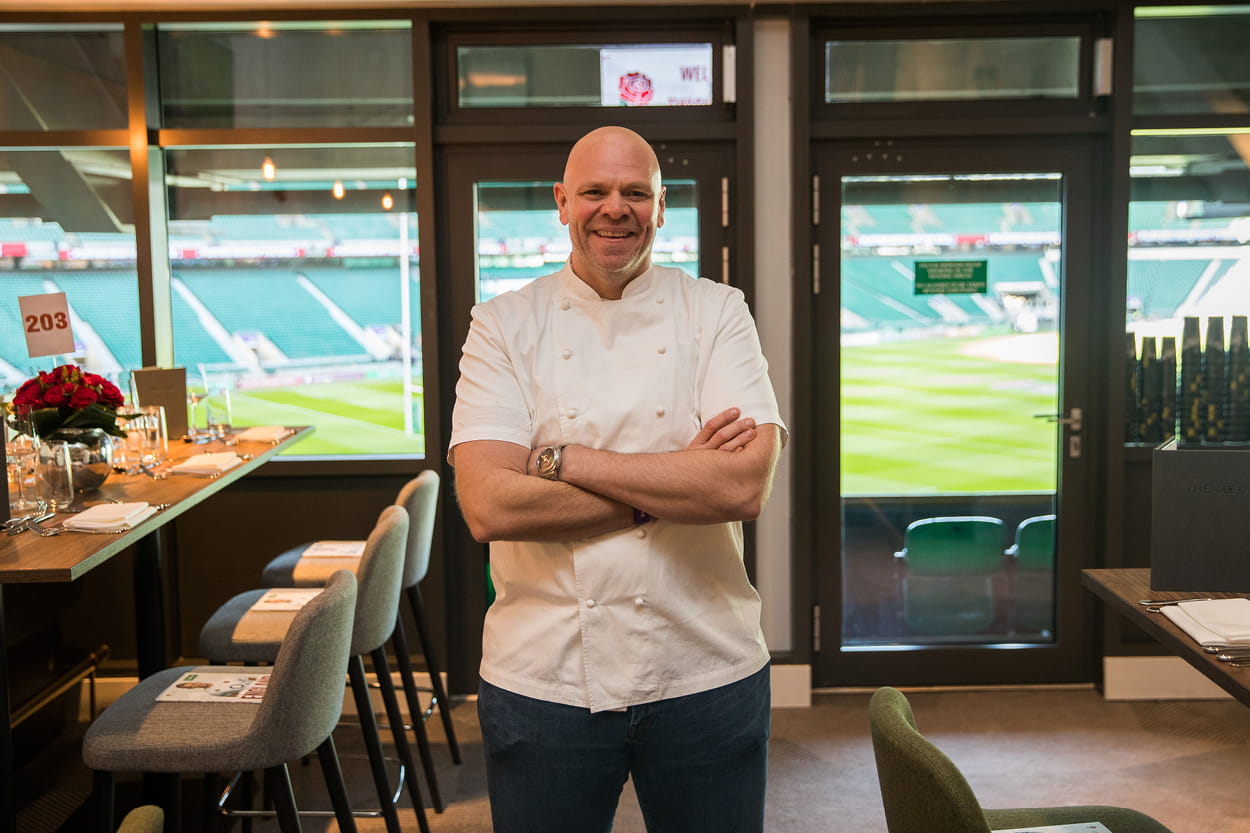 Tom Kerridge pitch view at twickenham