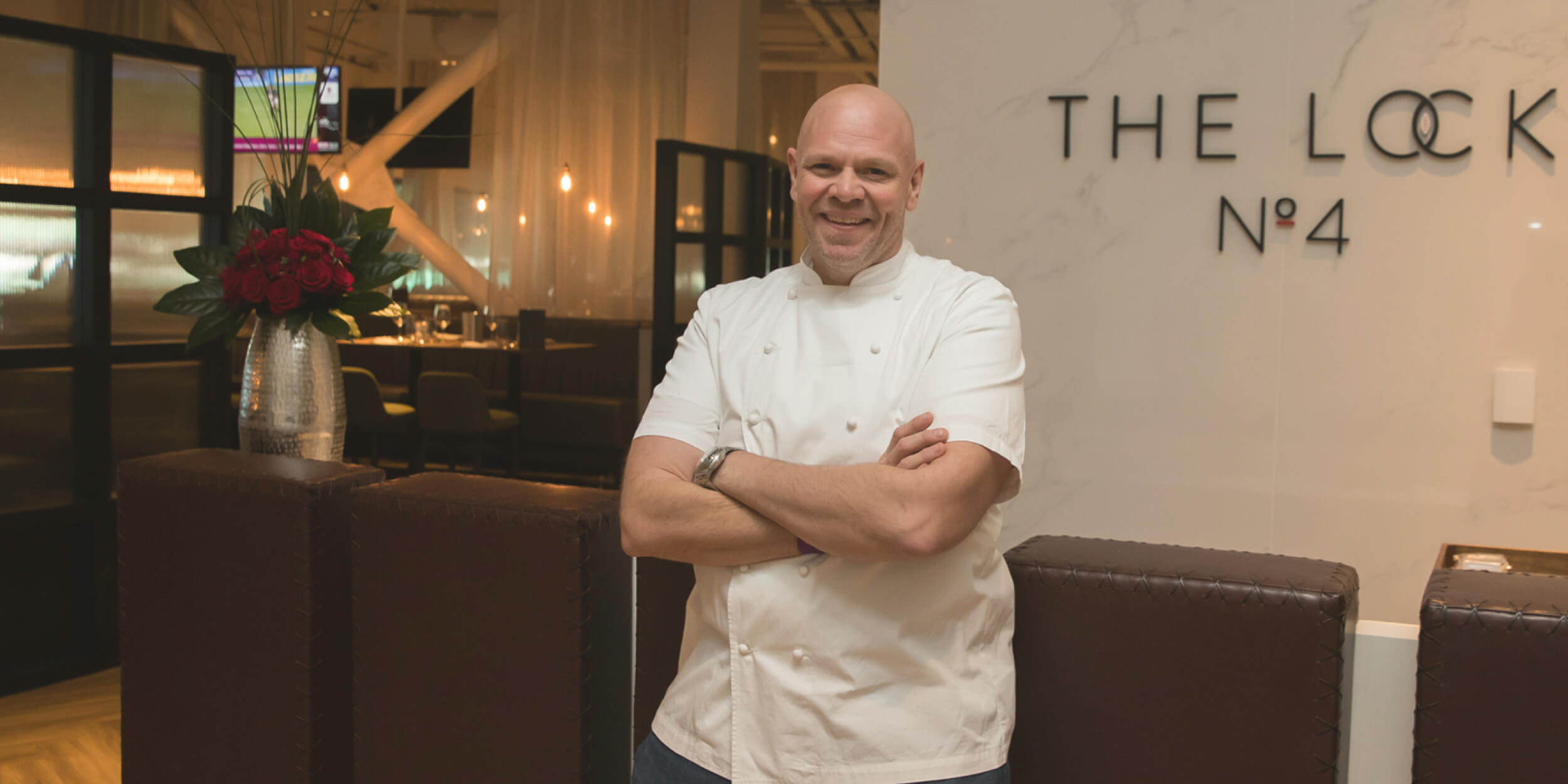 Tom Kerridge by the Lock sign