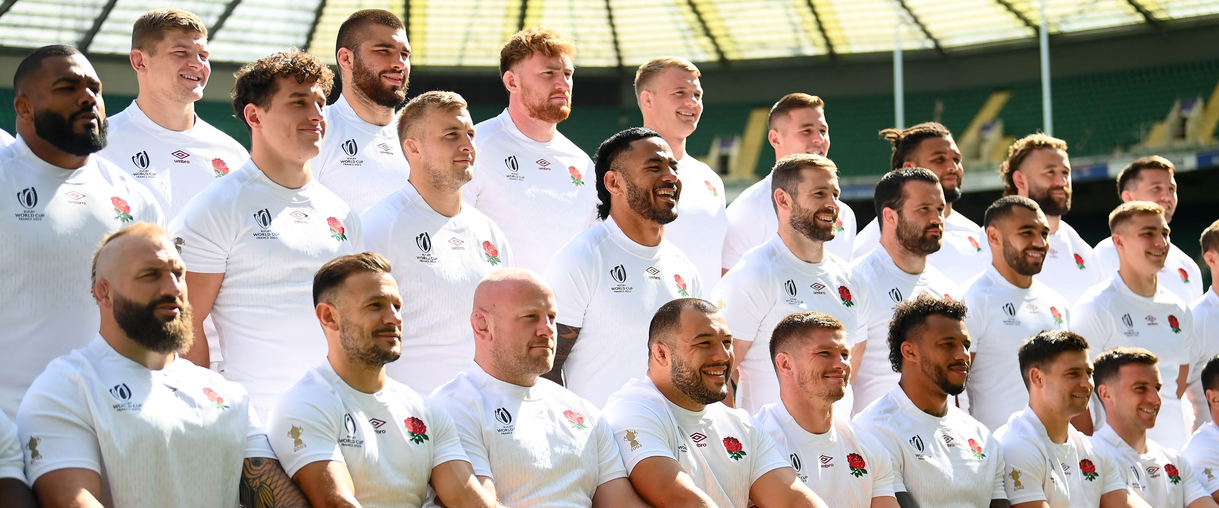2024 Rugby World Cup England Squad lined up 