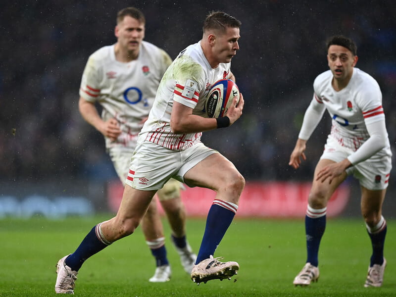 England rugby team playing at Twickenham Stadium