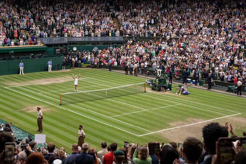 Women's match on Centre Court at The Championships Wimbledon