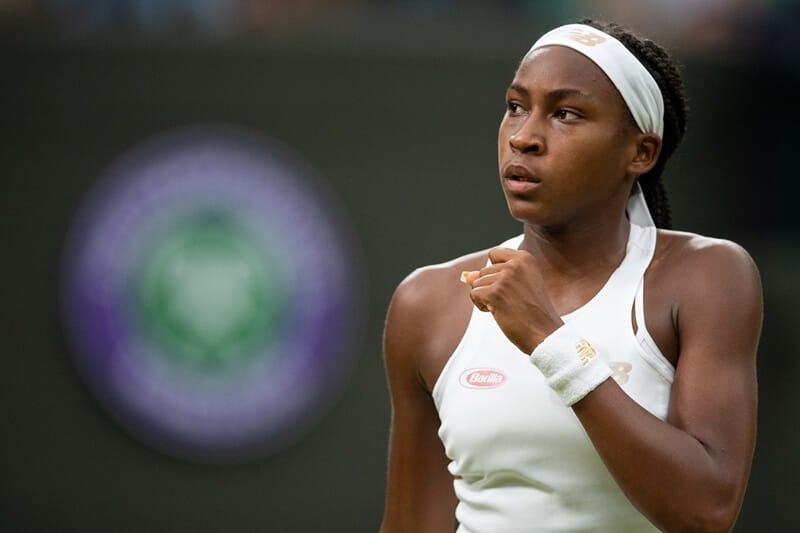 Tennis player Coco Gauff at Wimbledon