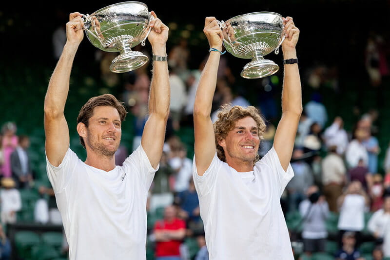 The gentlemen's doubles champions for 2022 at Wimbledon