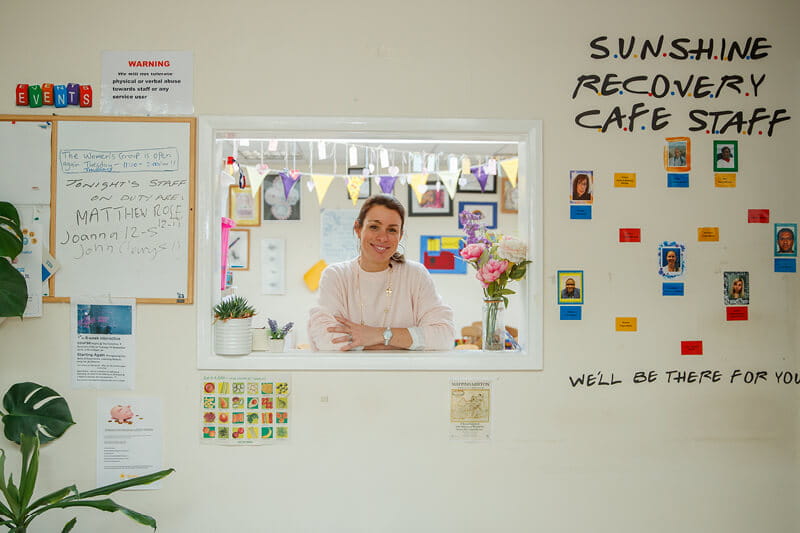 The Sunshine Recovery Cafe part of the Community Dryg and Alcohol Recovery Services charity supported by Wimbledon Foundation