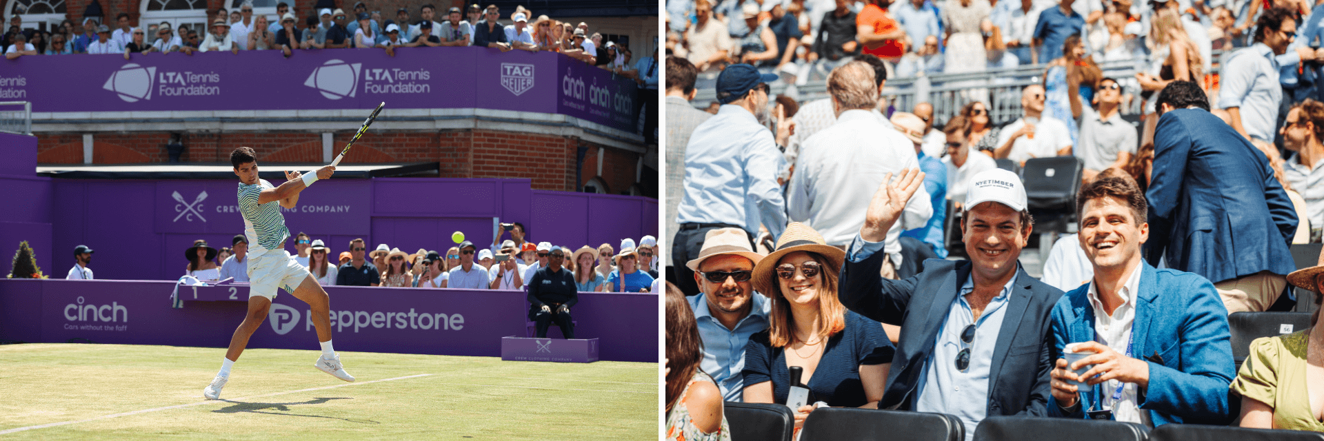 Alcaraz and spectators