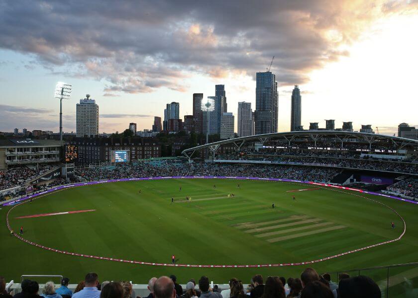 The Kia Oval at sunset