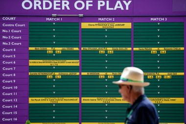 Wimbledon Order of Play