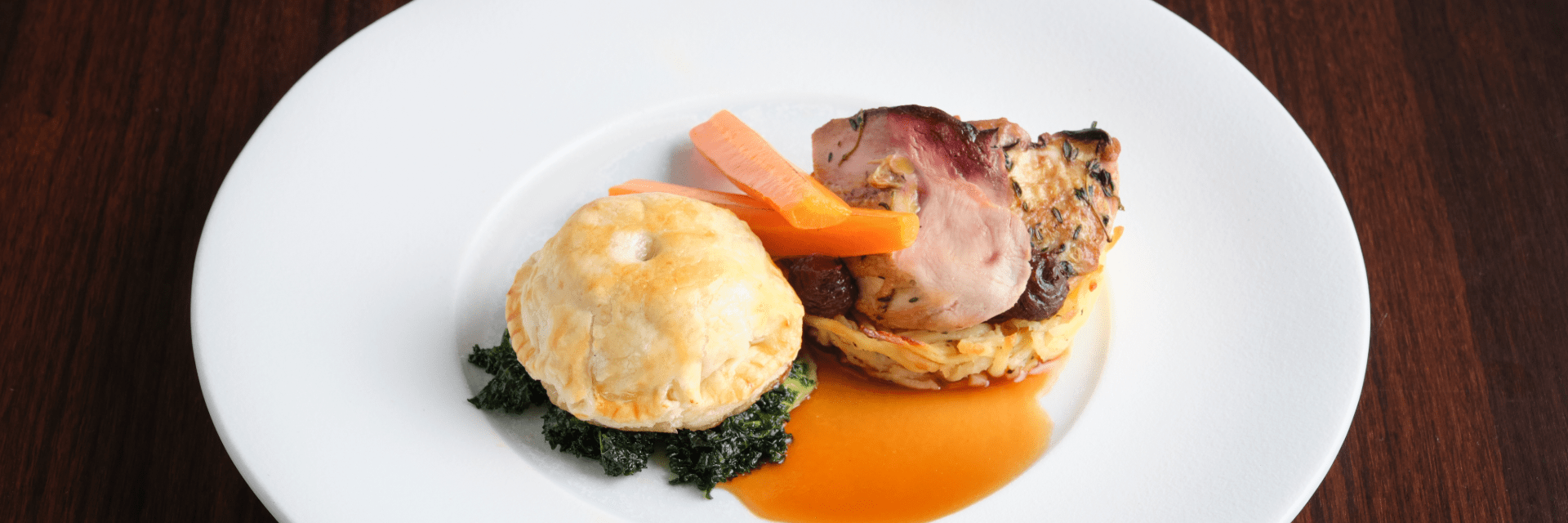 Plated menu at Cheltenham Racecourse