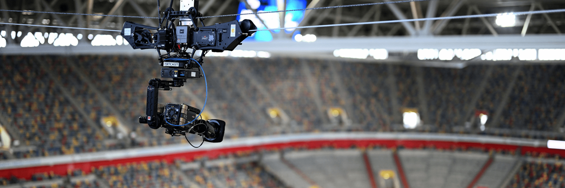 Cameras in football stadium