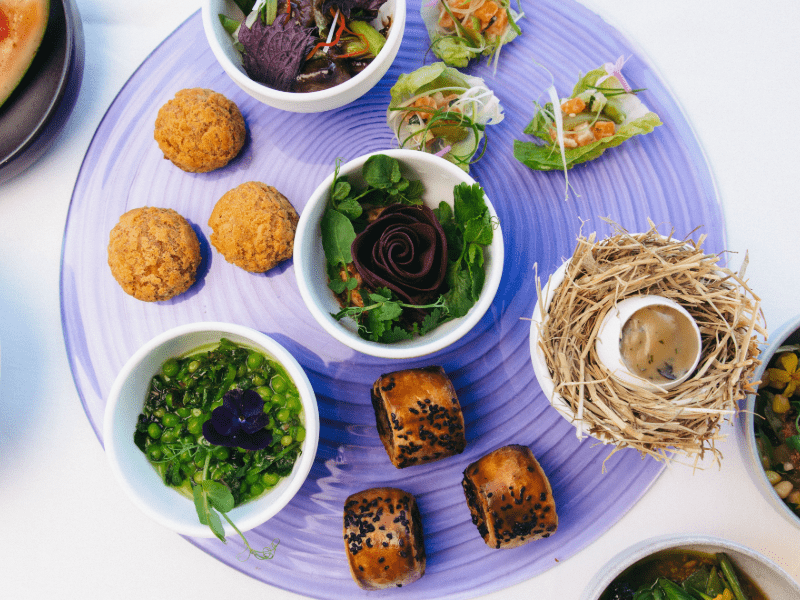 Photo of all menu sample plates