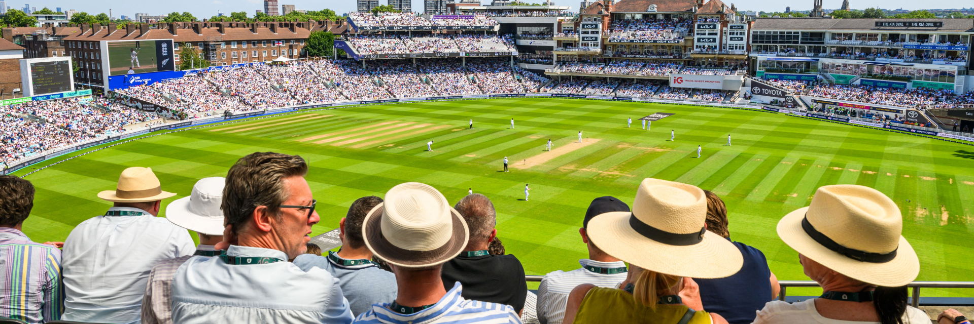Hospitality guests watching international cricket at Kia Oval