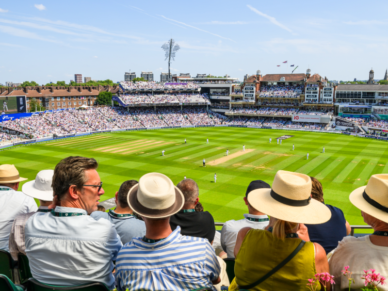 Hospitality guests watching international cricket at Kia Oval