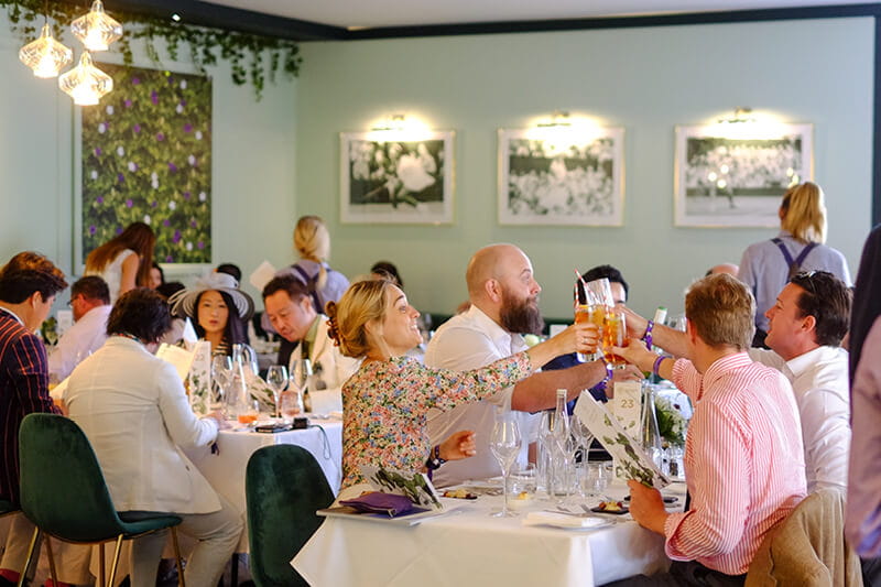 Hospitality dining experience in Rosewater Pavilion at The Championships Wimbledon 