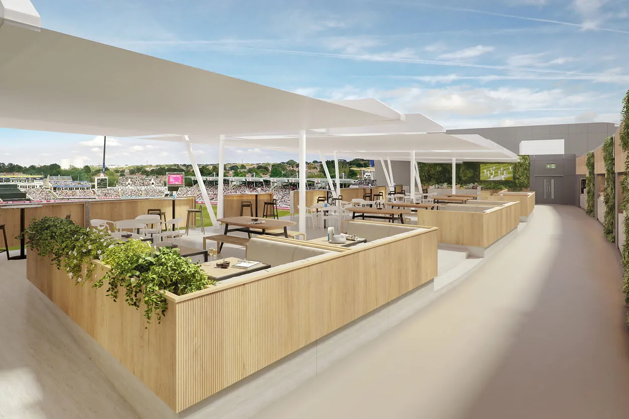 The Skyline hospitality facility at Edgbaston Stadium, brought to you by Keith Prowse