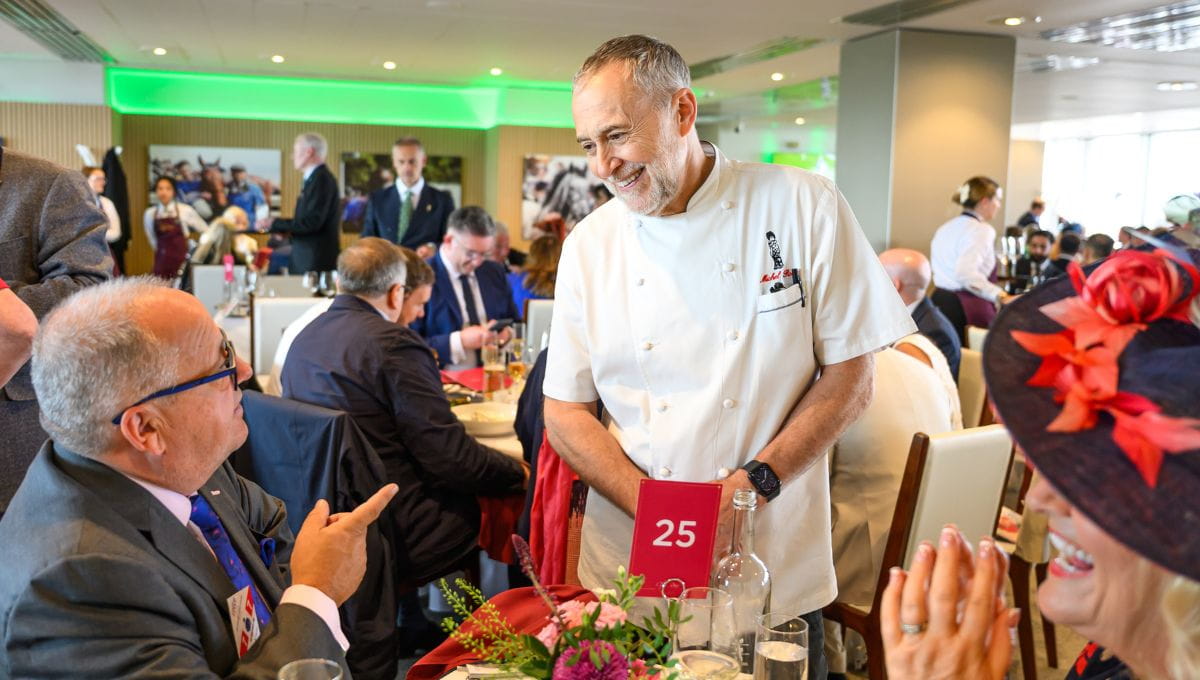 Michel Roux with guests