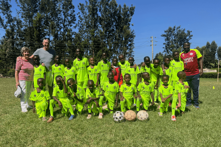 Keiths Kickers Football team at The Baobab, Kenya.