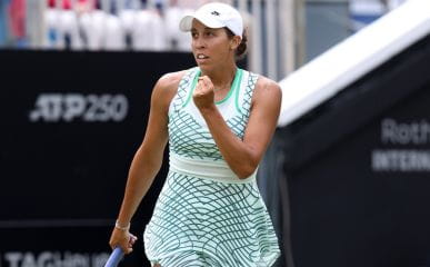 Madison Keys at Eastbourne 2023.