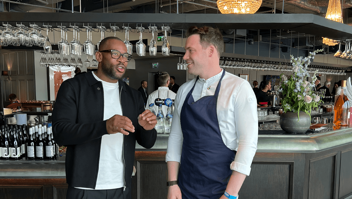 Ugo Monye interviewing Tommy Banks