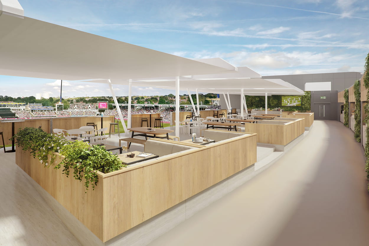 The Skyline hospitality facility at Edgbaston Stadium, brought to you by Keith Prowse