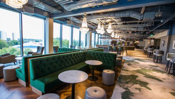 The relaxed lounge area in The East Wing