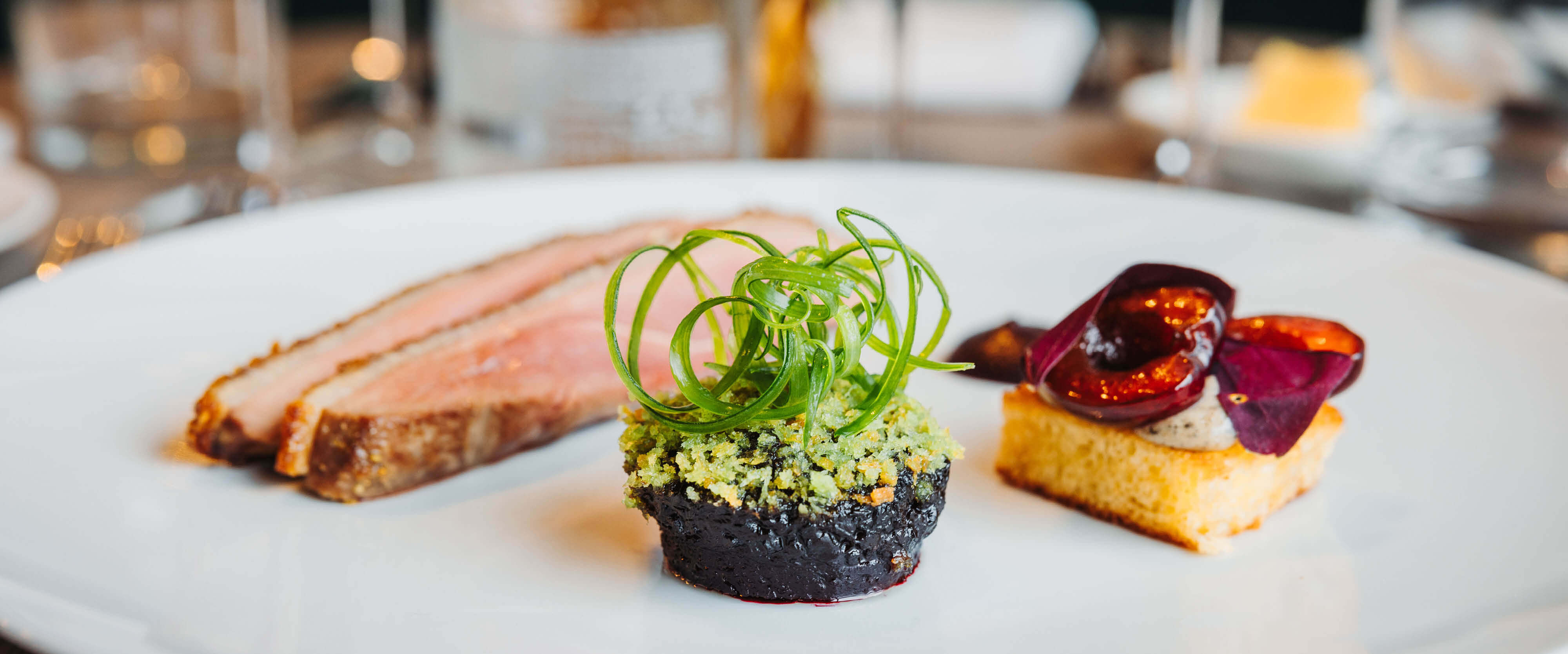 A food dish from Rosewater Pavilion hospitality facility at The Championships Wimbledon with Keith Prowse