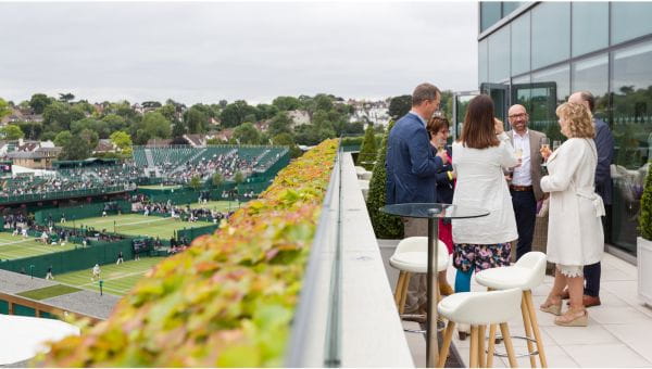 A world famous view of the Wimbledon Grounds from Skyview Suites