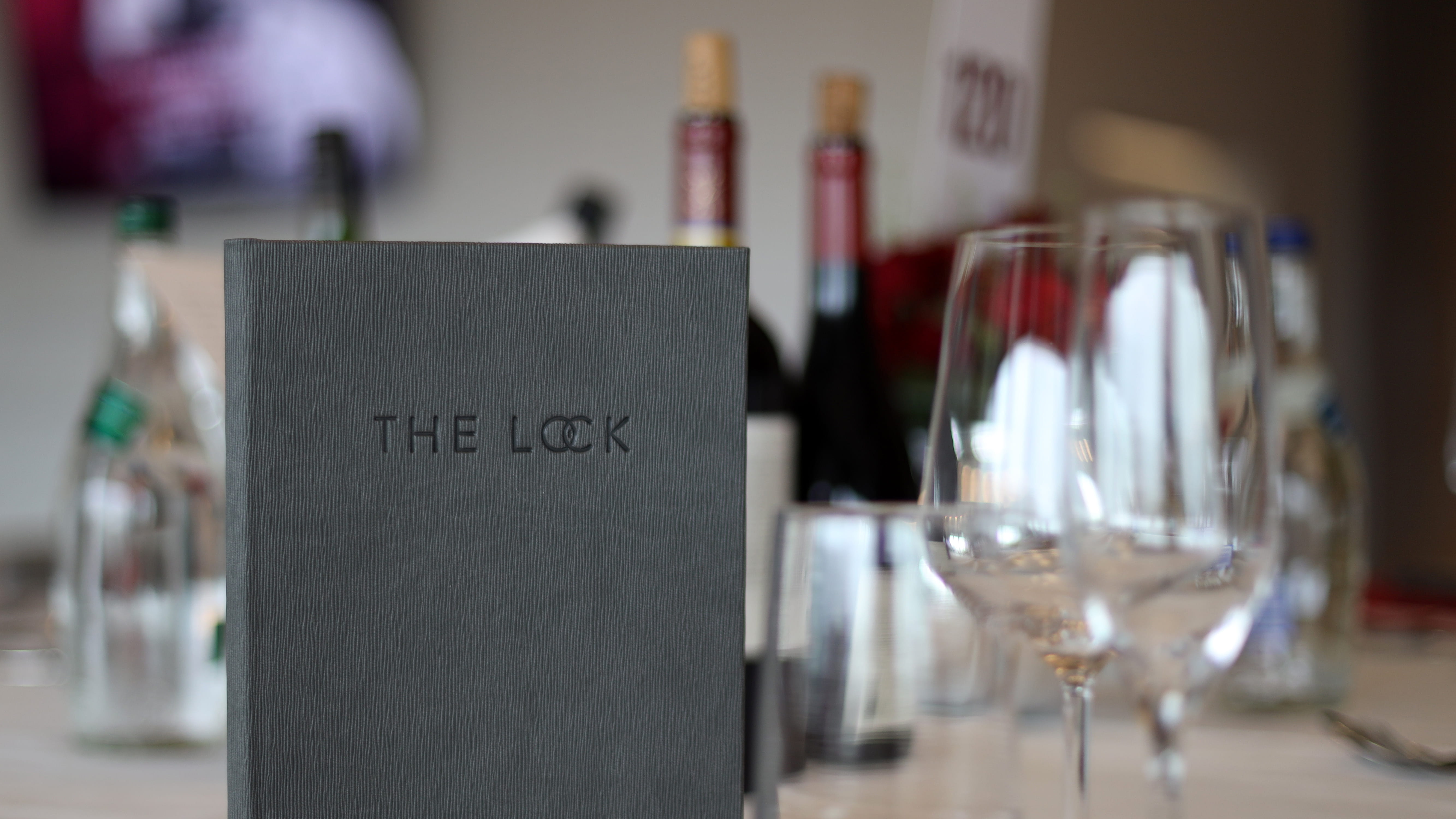 Zoomed in view of a table at The Lock restaurant at Twickenham