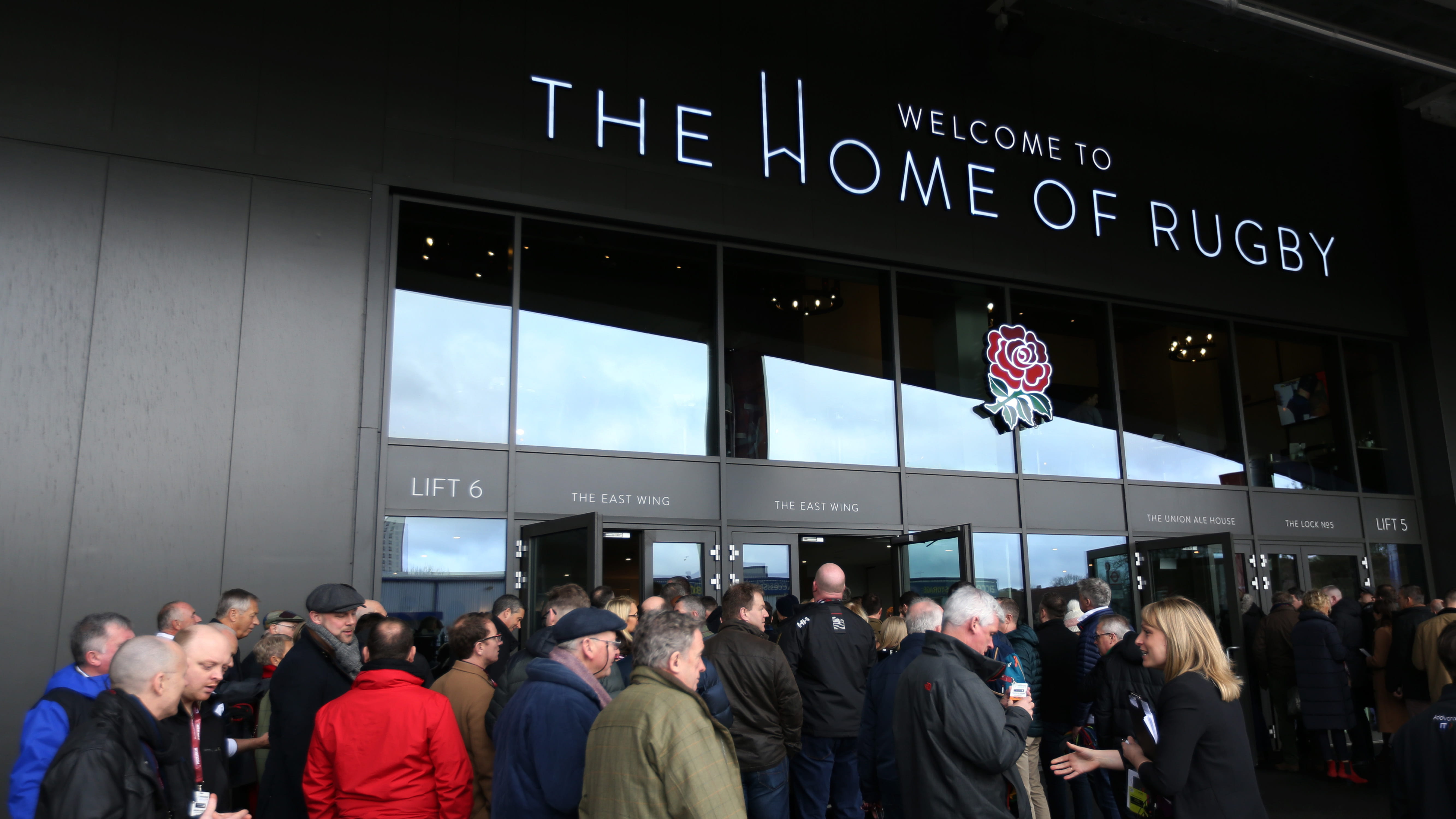 Entrance to Twickenham stadium on match day